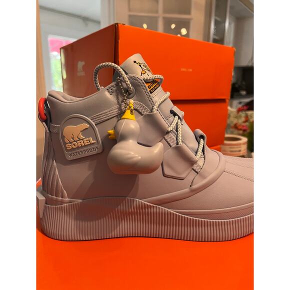 NEW SOREL Out N About IV Splashy Size 9.5 Women's Arctic Sea/ Orange - Picture 8 of 9